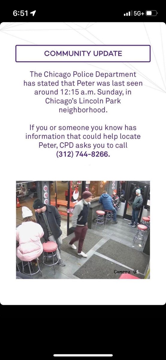 Still looking for our dear friend Peter Salvino. Please DM with any info or leads and continue to share