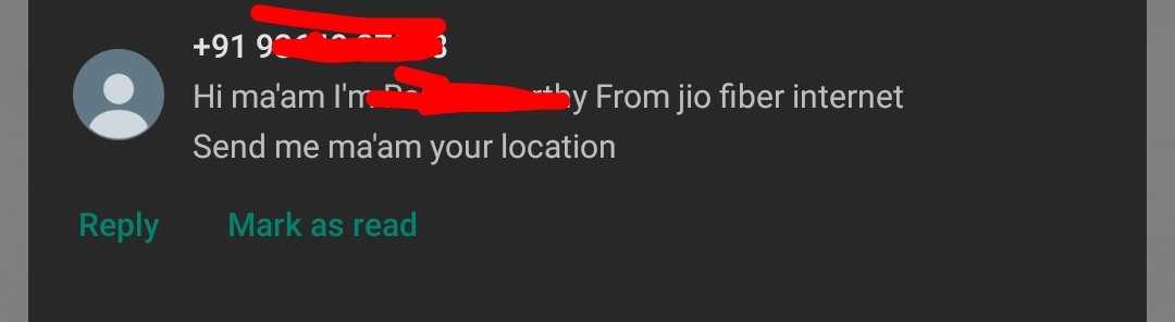 krupa_209's tweet photo. @JioCare Clearly you have no issue in ensuring that money is collected ASAP. When I told him I need to leave home at 9:30 AM he promised to come within that time. He has since messaged me and done a follow up call to ensure I saw his message so I would share my address https://t.co/s17W73GzFO