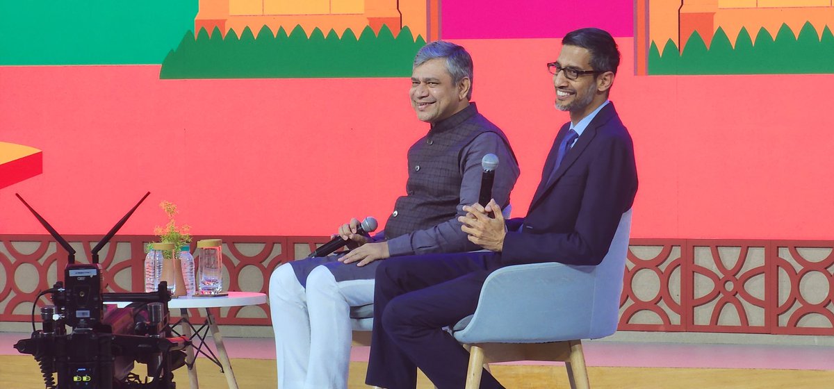 Got invited to #GoogleForIndia yesterday
Got to see Sundar up close

Video soon on the event. Some cool ai and satellite stuff... Honestly game changing