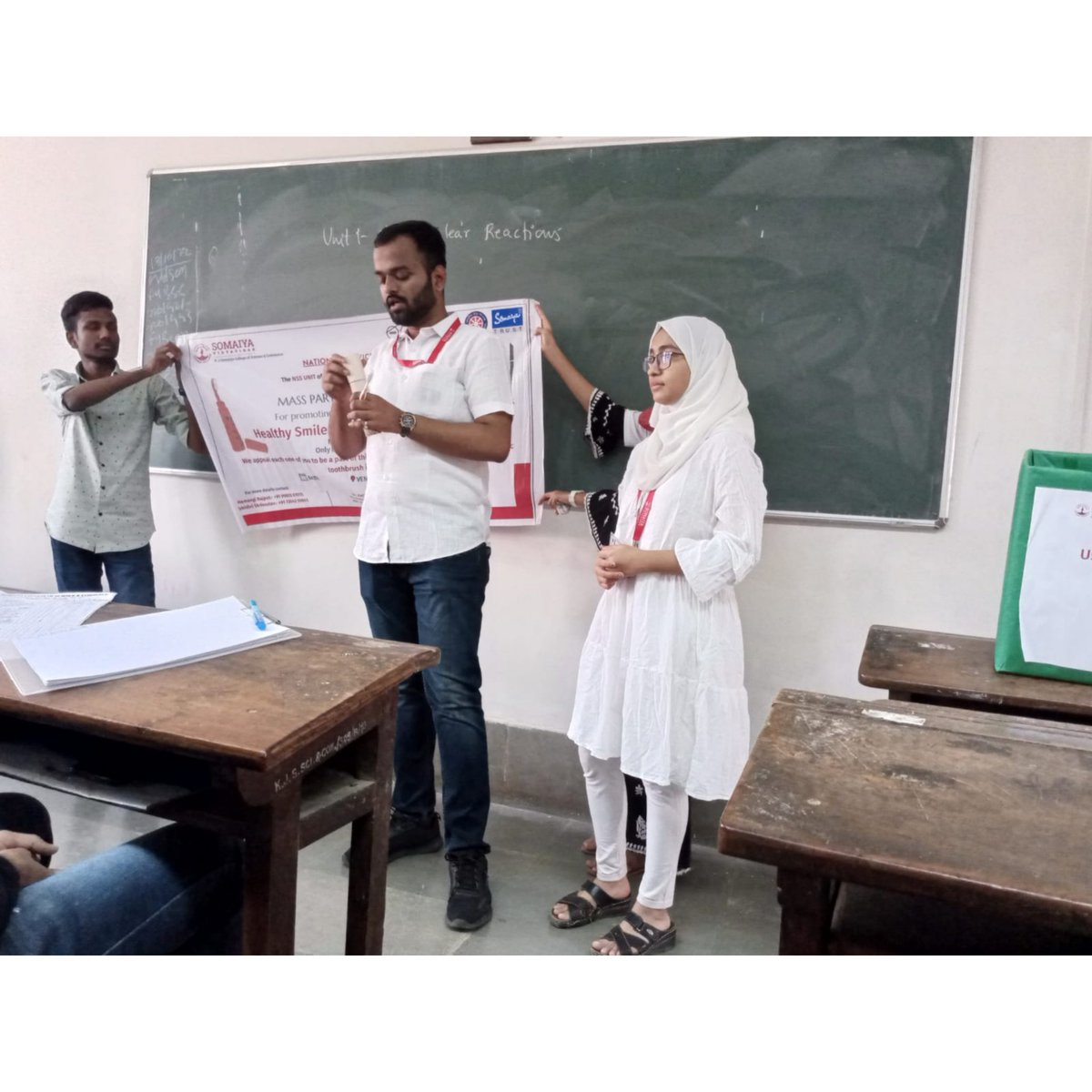 KJSSC_NSSUNIT's tweet photo. 1. Name of the Activity- Mega Plastic toothbrush collection drive

2. Date- November 30, 2022
 
3. Objective of the Activity- To motivate students to replace plastic toothbrush with eco- friendly toothbrush and to collect used plastic toothbrush.
#ecofriendly #nss https://t.co/j5zKYvGhdz