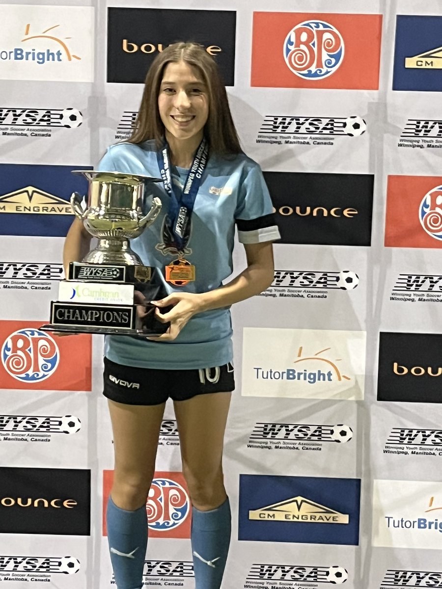 BongioGio's tweet photo. Very proud Coach/Dad of my daughter Kayla for winning the u14 girls Wysa league. @BongioGio @phnxsoccer @WpgSoccer https://t.co/A0xYOVX7U8