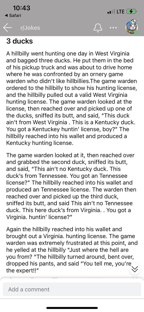 toddly42002's tweet photo. Heard this on #CTF with @JeffyJFR #redneck #gamewarden #ducks #hunting #duckhunting #WestVirginia #Kentuckey #Tennessee #Virginia https://t.co/o1mlgp5KuG
