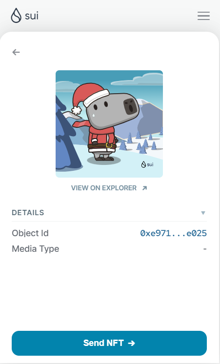 DingdingSawali's tweet photo. 🎁 I just unboxed my Sui Holiday Capy! ❄️ 
Create your own Capy here:  https://t.co/TGFAAbERAa #CapyHolidays 

 0x03d9f58ac071716850f226cb82492ed7cbdaa087 https://t.co/IBwYL8KzyX