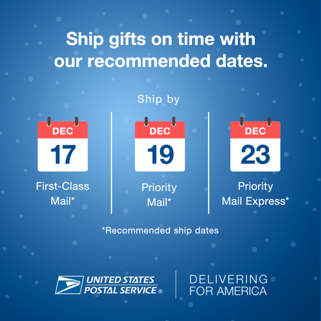 CosmicCarrier_'s tweet photo. Priority: Yule. Recommended shipping dates #USPSEmployee https://t.co/wi58KTrOSG