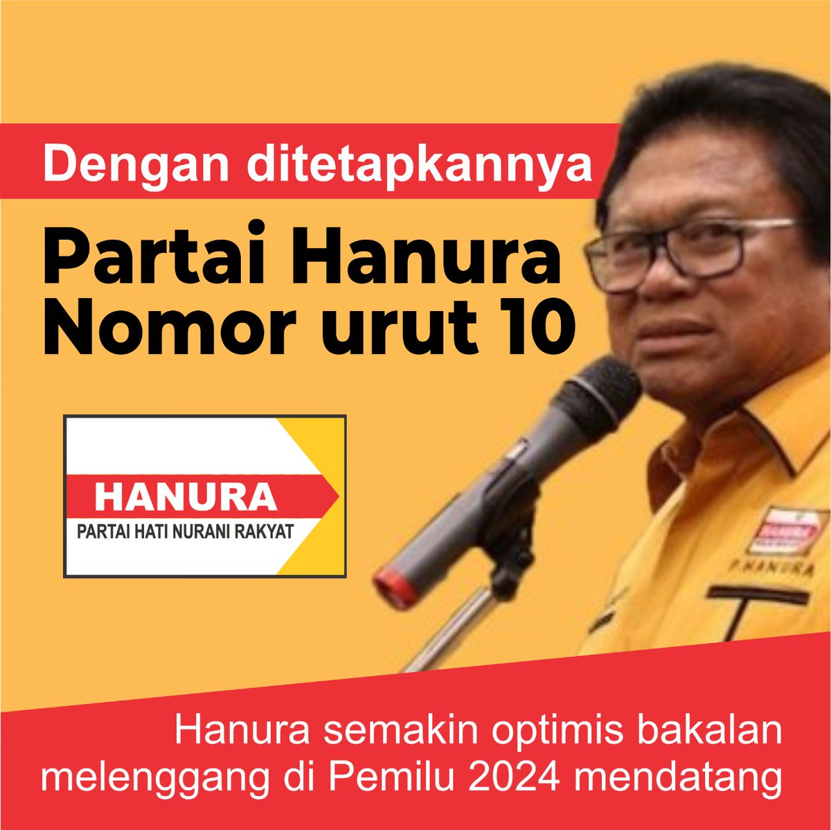 Partai Hanura semakin kuat dengan slogan Bangkit, Jaya dan Menang 💪
#10AngkaSempurnaHanura