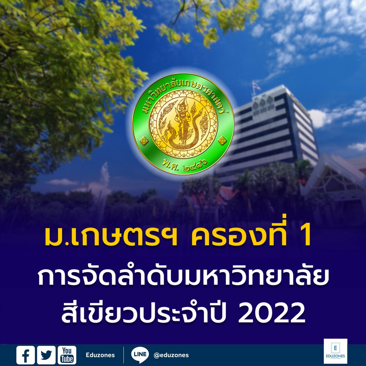 eduzones's tweet photo. UI Green Metric World University Rankings 2022 ประกาศผล ม.เกษตรฯครองที่ 1 ประเทศ “มทร.ธัญบุรี” ยืน 1 ราชมงคล “วไลยอลงกรณ์” ที่ 1 ราชภัฏ ด้าน “ม.สยาม” ครองที่ 1 ม.เอกชน >> https://t.co/toC1ANu0d2
#UIGreen #มหาวิทยาลัยสีเขียว https://t.co/JH0xPRY9F3