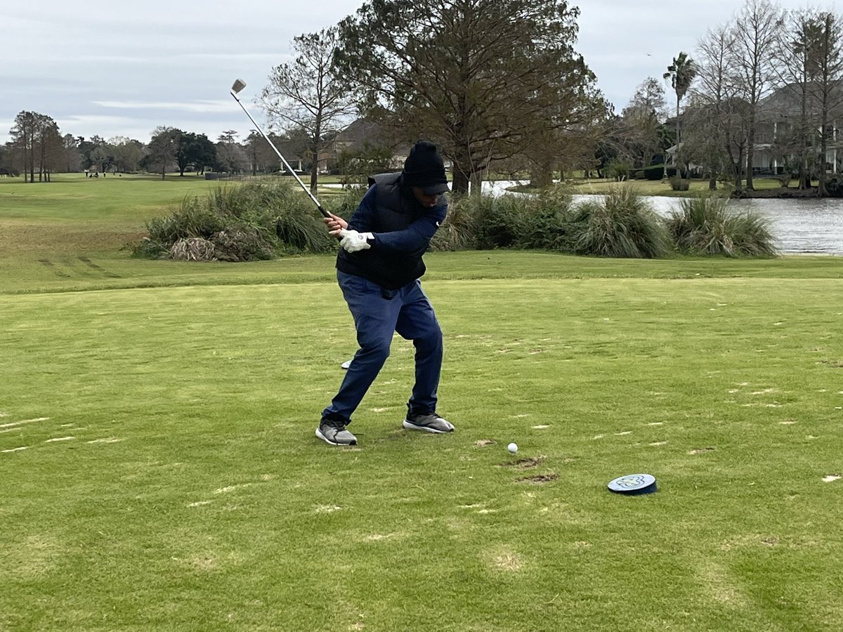 FirstTeeMS's tweet image. Practice Round was a little chilly! The wind was brutal! These 4 never complained👊🏻. Round 1️⃣ starts at 9:30 for our team⛳️. Let’s GO!!! #buildinggamechangers #FirstTee #FirstTeeCentralMS #MakingHistory #NolaTournament