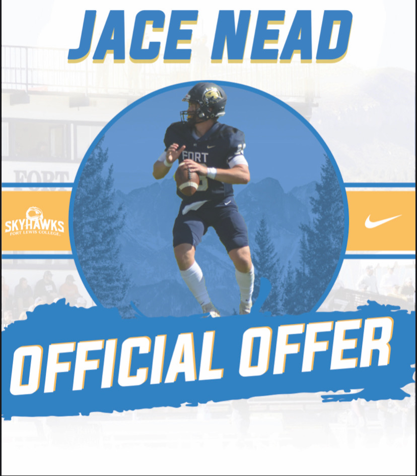 Jace_Nead's tweet photo. After a great conversation with @FLCCoach_Fields I've received an opportunity to play for @TheFortFootball in Colorado!! @CoachDunbar2 @JRutt_4  @Lyons_J6654 @farrel_brock @CodyTCameron @azc_obert @AZPreps365 @CoachPerrone @Jles9 @HighlandHawksFB https://t.co/60QNG5eW24