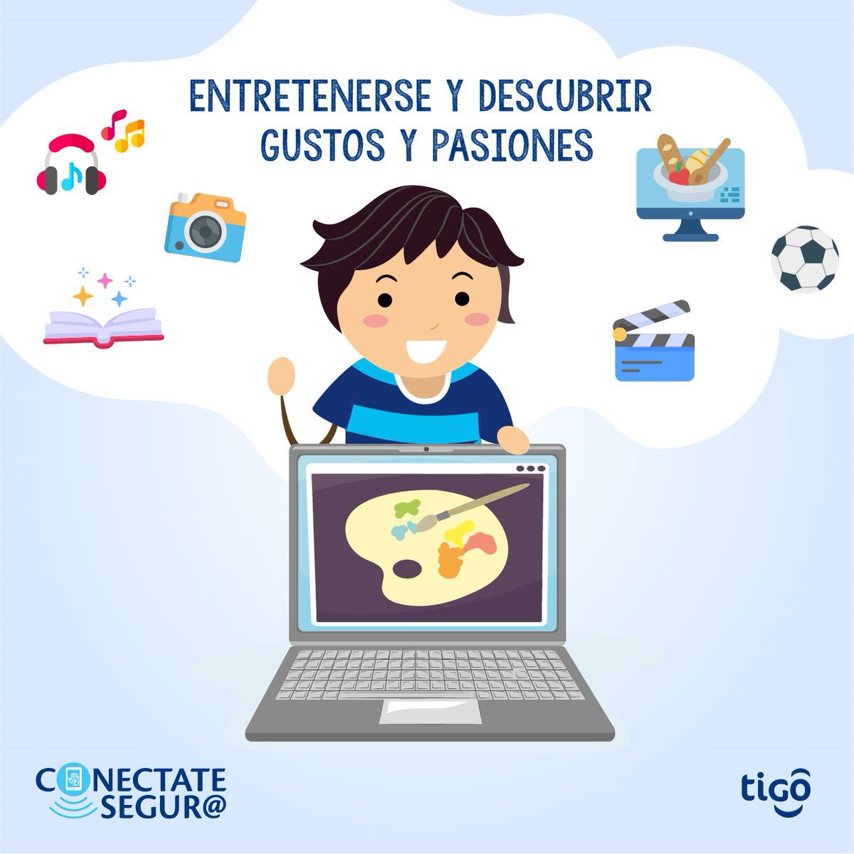 carmenbeatriuz's tweet photo. Internet es una herramienta muy beneficiosa si se la utiliza de manera responsable y segura📱💯
Te mostramos algunos ejemplos ✅ para que los niños/as y adolescentes puedan crear, divertirse y aprender a través de la tecnología‼️🌐
#ConectateSeguroTigoPy https://t.co/VtpgAEPgxA