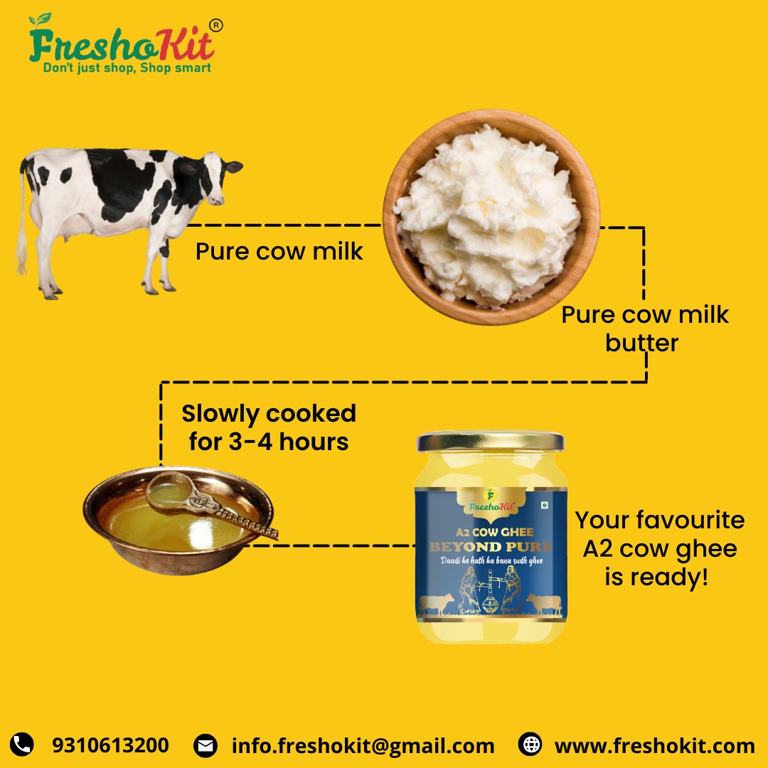 freshokit's tweet photo. The rich and delicious aroma of Freshokit A2 Cow Ghee is the result of 100% Pure Cow Milk.
Shop now at https://t.co/xkIjFTA5xX!
Install the Freshokit App: https://t.co/eoNGhRrMO5
#freshokit #ghee #milktoghee #purecowghee #slowcooking #thistothat #Purity #Dip #Tasty #GheeLover https://t.co/T3Pwy6S9OK