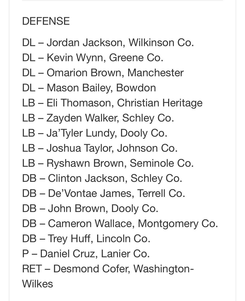 Blessed to be Named <a href="/RecruitGeorgia/">Recruit Georgia</a> First Team All-State 💫