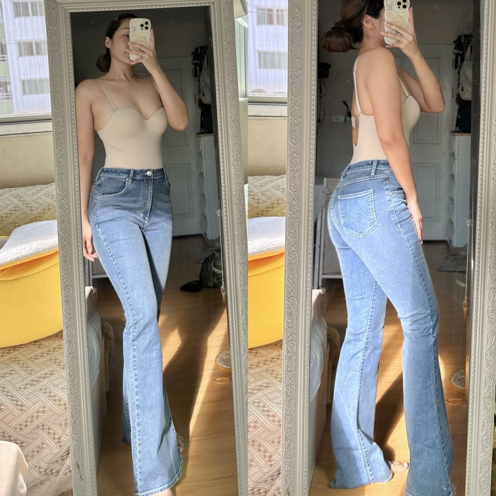 WiJupiter's tweet image. เป็นคนชอบใส่ยีนส์ขาม้านะ แต่หาแบบต้นขาไม่รัดคือยากจริง🥹 เจอร้านนี้ถูกใจทรงสวย ไซส์คือพอดีที่สำคัญต้นขาไม่รัด แต่ใส่แล้วเข้ารูปทรงสวยมาก✨🫶🏻