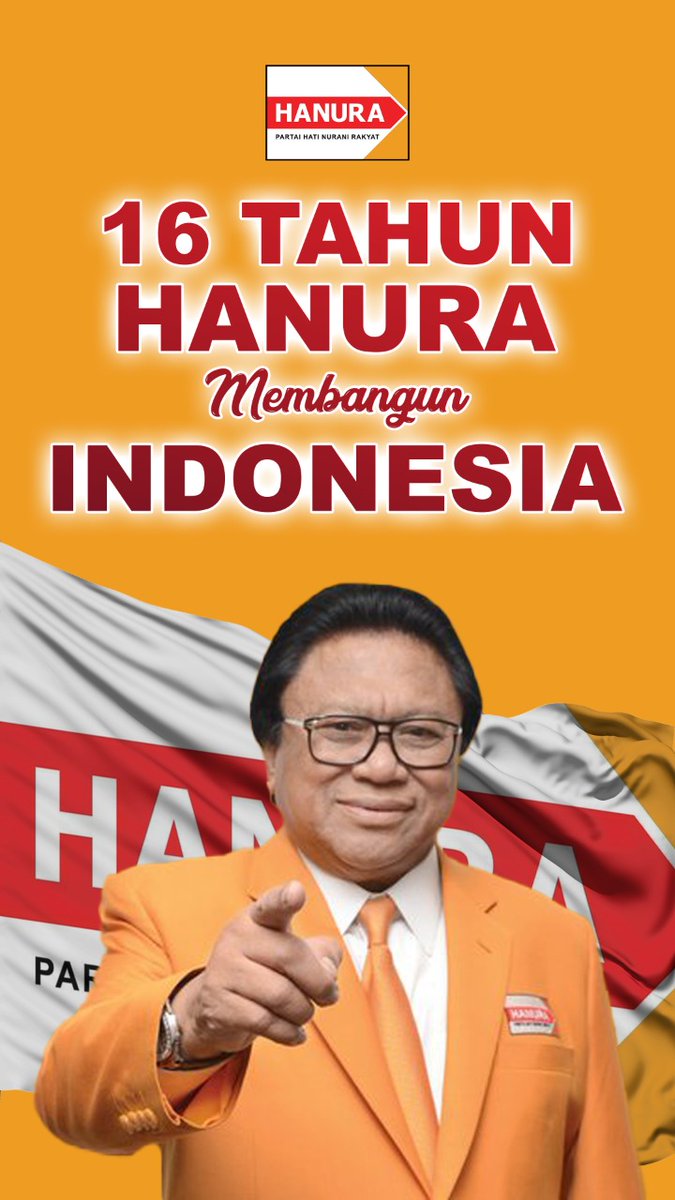 16 Tahun Hanura membangun Indonesia.

Keren Hanura, semoga semakin jaya.

Bangkit Jaya Menang. Hanura
#10AngkaSempurnaHanura