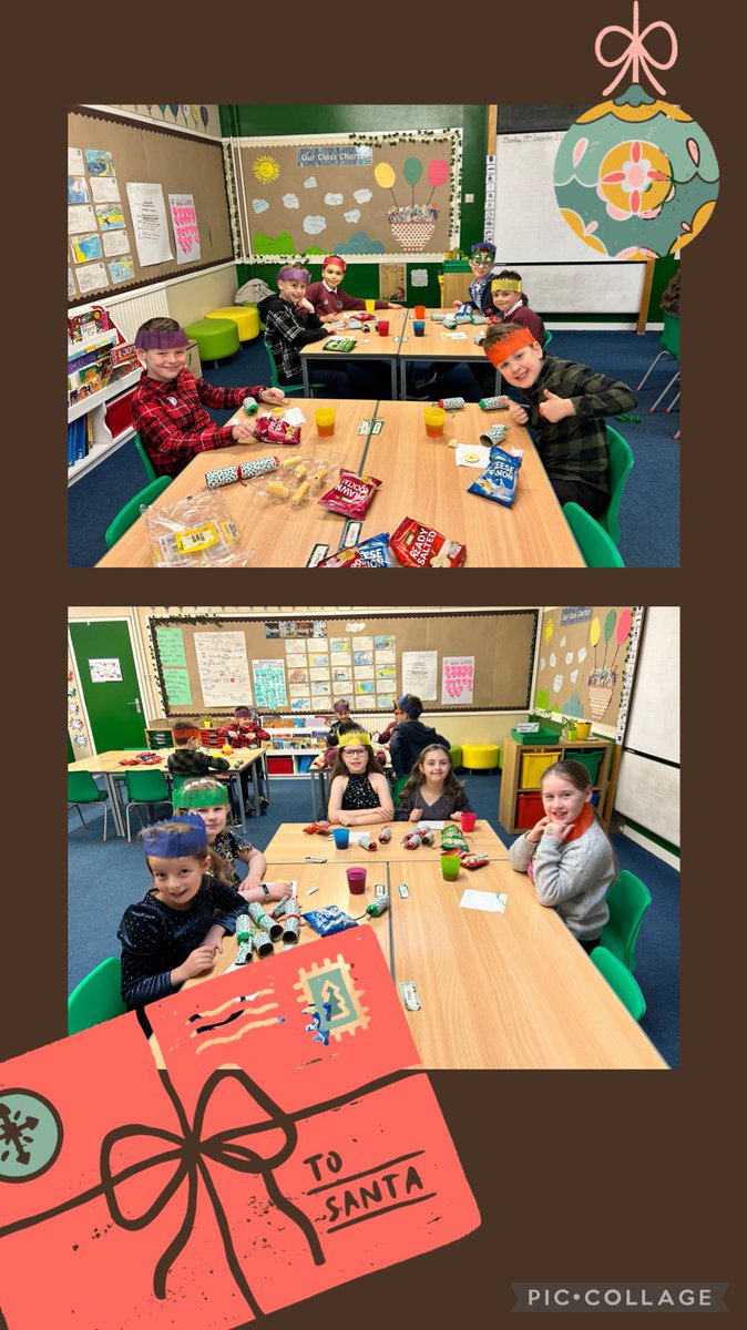 Jennife74258458's tweet photo. Christmas Party time! 🎄🎉    Yesterday P4/5 enjoyed some snacks and crackers in class. Then off to the hall; where we joined P5 for some dancing and party games. It was lovely to see the children all dressed up and having so much fun. https://t.co/A548k77SnH