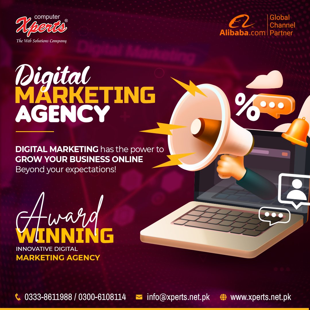 alibabaxperts's tweet image. “An Award Winning - Innovative Digital Marketing Agency&quot;

Digital Marketing has the power to grow your business online beyond your expectations!

Get the most professional &amp;amp; affordable SEO and Digital Marketing Services in Pakistan From Computer Xperts
#computerxpertssialkot