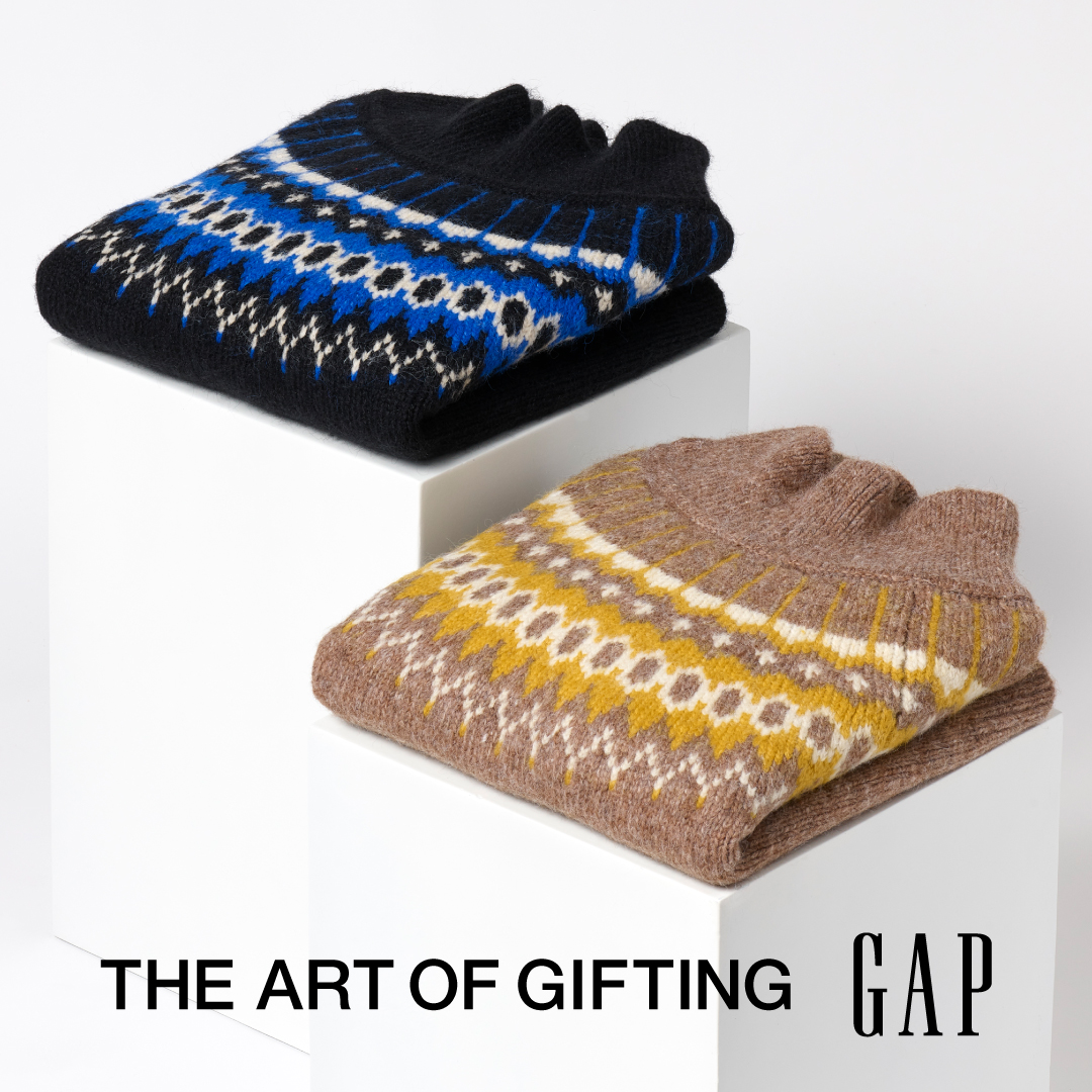 Gap_JP's tweet photo. 一気にホリデーシーズンの気分になれるフェアアイルセーター。袖を通すだけで温かい気持ちになる冬の定番アイテムはギフトにもピッタリ🎁もちろん、自分にも❤
#theartofgifting #gap #gift #holiday #christmas #ギフト #プレゼント #クリスマス

https://t.co/UJO0L8CScR https://t.co/nVCfd6lyYc