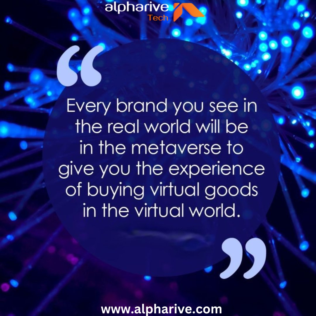 alpharivetec's tweet photo. Since #metaverse is growing with more and more opportunities to work, you will also be making an investment with any metaverse and VR that you do.
#metaverse #metaversegeneration #tuesdayvibe #Tuesday #metaversebrand #Tweets #real #brandsinmetaverse #Trending #TrendingNow https://t.co/FMcT4sFzH3