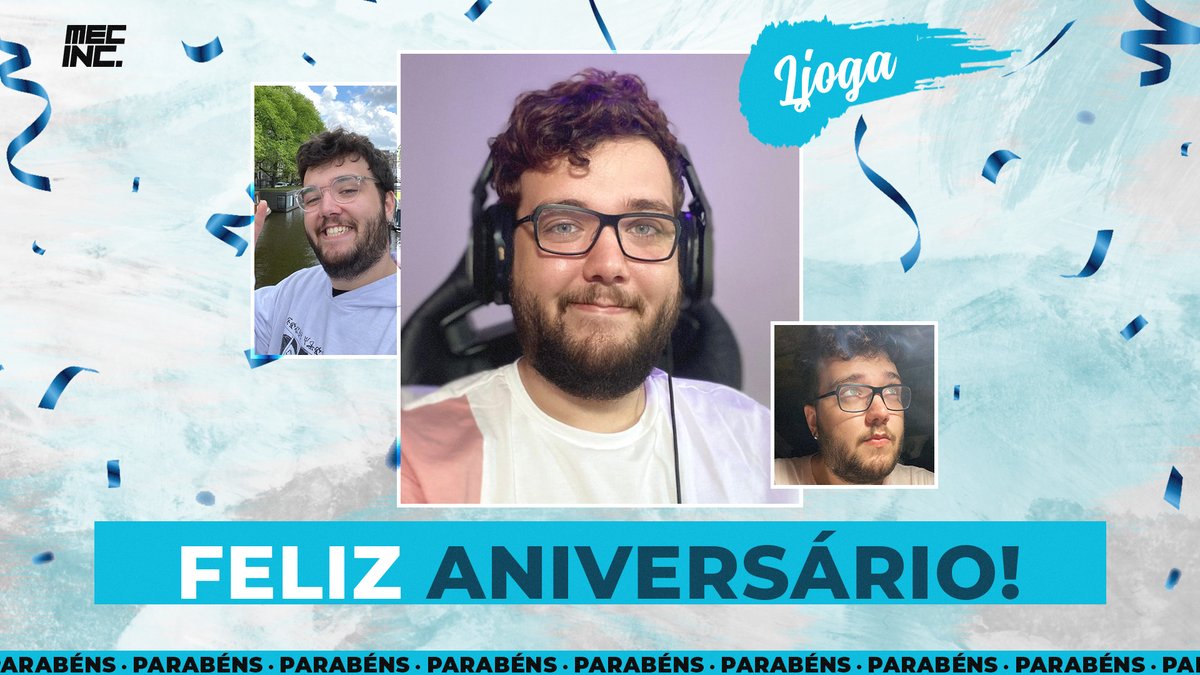 mecinc's tweet photo. E vamos felicitar o @LJoga! Além de ele estar ao vivo há mais de 15 dias na #SubathonDoLuis, hoje também é o aniversário deIe. PARABÉNS LUISÃO! 🥳
Desejamos muitíssimo sucesso e felicidades para você 🤍💙 https://t.co/Jlaw02K3YS