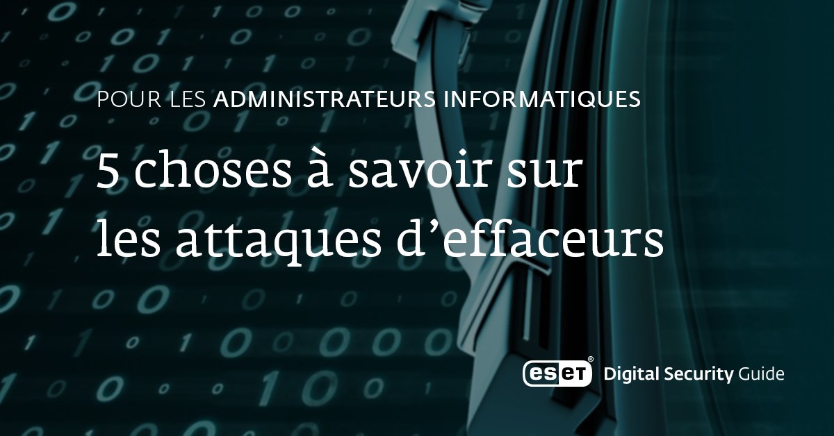 ESET_France's tweet photo. #DigitalSecurityGuide | ☠️ Les #wipers sont le cauchemar de toute PME. Perdre l'intégralité de ses données peut en effet s'avérer destructeur.
▶ Découvrez comment éviter ces incidents : https://t.co/Bmhwdbz2cK
#ProgressProtected #PME #data #cybersecurite #business #IT #TPE https://t.co/fBaJq1kINd