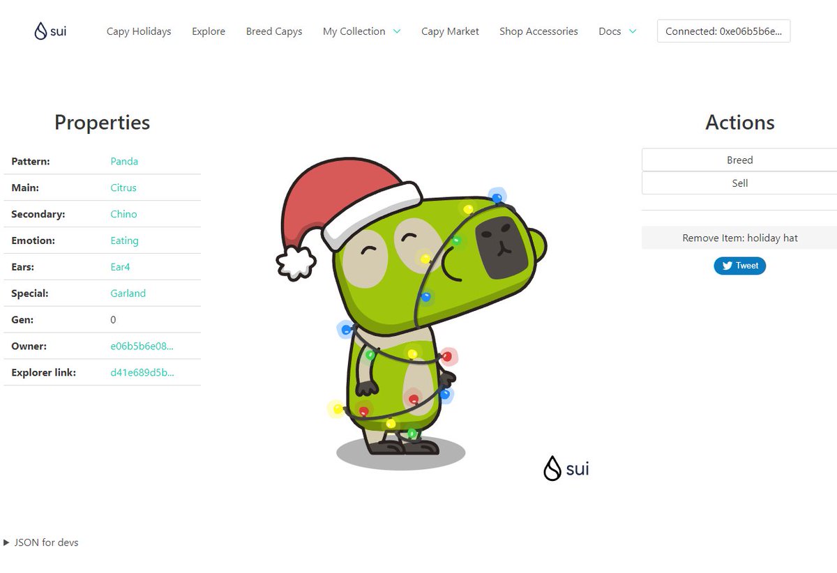 Lee06194763's tweet photo. 🎁 I just unboxed my Sui Holiday Capy! ❄️ 
Create your own Capy here:  https://t.co/4OkcJdSmrG #CapyHolidays https://t.co/DDShITm6PQ