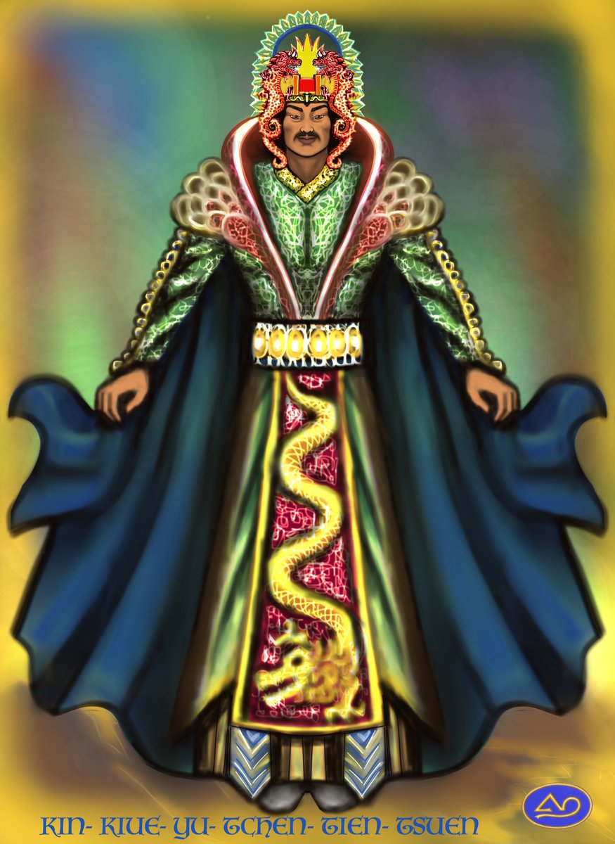 Elia42KA's tweet image. MITOLOGÍAS DEL MUNDO:
#DiosesChinos 
KIN KIUE es el Dios de la Aurora de Jade de la Puerta de Oro, al que se le ha estado esperando cerca de 2000 años de horror y pesadilla Cristiana en sus Tres monoteísmos ( enfrentados o no) …y es el Dios del tiempo nuevo.