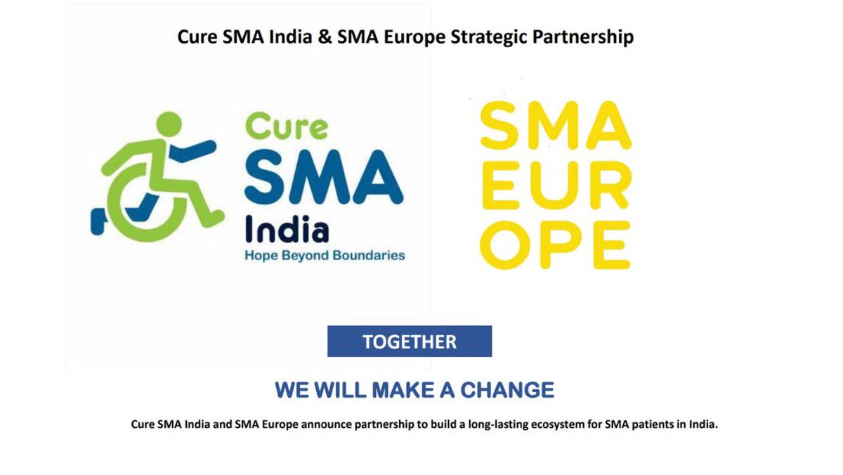 curesmaindia's tweet photo. We are delighted to announce our strategic partnership with esteemed @SMAEurope to work on transversal issues to improve the lives of people with SMA and their families. #India #Europe #BattleAgainstSMA https://t.co/bryMpZjL7x