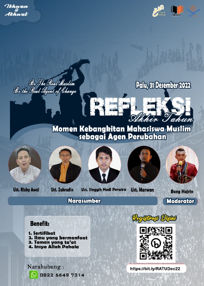 Perubahan setiap zaman ada pada tangan pemuda, maka mahasiswa Islam sebagai representatif pemuda Islam harus melakukan perubahan dari keadaan yg penuh kedzoliman menuju keadaan yg mulia harus dengan jalan Islam karna tnpa Islam tidak ada akan terwujud kemuliaan mlainkan kehinaan.