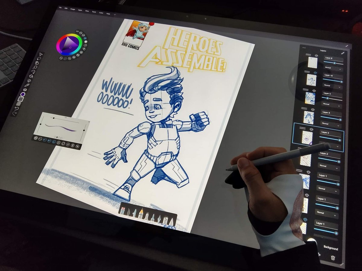 SketchableApp's tweet image. Sketchable PLUS is coming to a @Microsoft device near you before Christmas!

Featuring familiar creative work flows for the professional and emerging artist.

@deltatangomike draws comics with #SketchablePLUS #CreatedwithSurface #DrawDaily2022 #ArtLifeAllDay #DTM