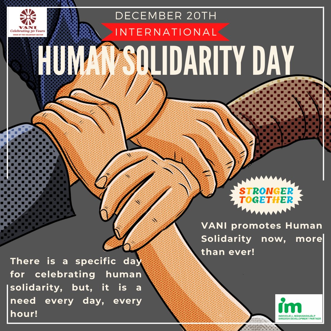 Warm wishes to everyone on 'Human Solidarity Day'. On this occasion, let us reaffirm the commitments that we made to the society, one of which is to build 'Solidarity'. #letscometogether #indiancsos #solidarity #HumanSolidarityDay #BharatJodo