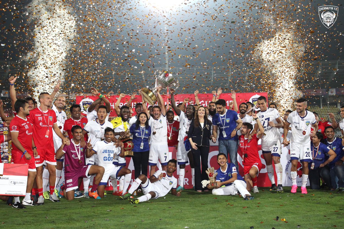 ChennaiyinFC's tweet photo. #OTD in 2015 we won our first #HeroISL title! 🤩🏆

Who remembers our scorers from that historic night? 😉💙

#AllInForChennaiyin https://t.co/zO31d0IWF7