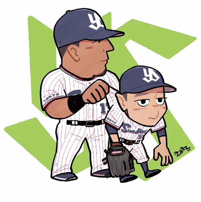 スワローズファン感謝DAYにて販売されたガチャ 2022イラストキーホルダー書き起こしイラスト⑩#swallows 
