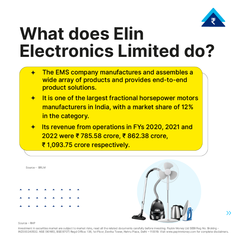 PaytmMoney's tweet photo. The year is ending on an IPO-packed note! ๐
Elin Electronics IPO is now live.
#IPOAlert #ElinElectronicsIPO #IPOrush #MarketUpdate #StockMarketIndia