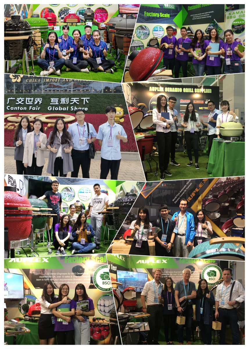 The presence of Auplex's sales team at previous exhibitions.

#KAMADO #Greenegg #AuplexBBQ
#ceramicbbq #outdoorliving #garden 
#Auplex
#bbqgrill
#kamadobbq
#outdoorbbq
#outdoorkitchen
#quality 
#OEMserive