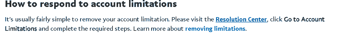 Mr_J_Photo's tweet photo. @AskPayPal Hi i got issue with my paypal account, i tried to pay something and i got a message telling me my paypal is limited, but if i followed instructions and can't find any solutions. There is no link "go to account limitation". https://t.co/zlcp7R7Mpc
