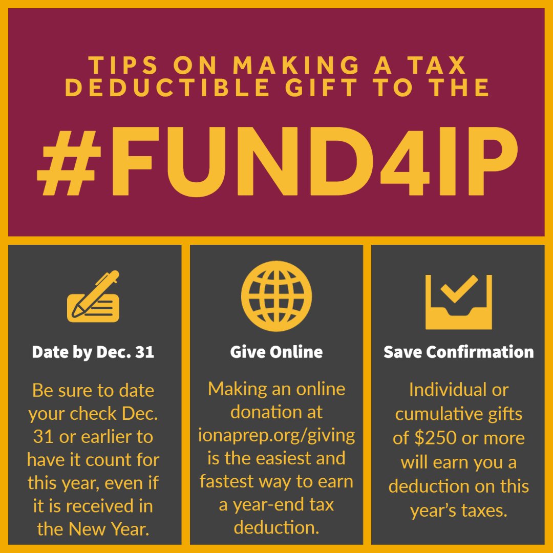 IonaPrep's tweet photo. While the school year is halfway over, the end of the traditional fiscal draws nigh. Just 4 days left in 2022 and we hope you'll consider a tax-deductible gift before it is through. When you support the #Fund4IP, you fund futures! #InvestInspireIgnite
π»https://t.co/oRRylkPO4R https://t.co/PEPYxSU5Mg
