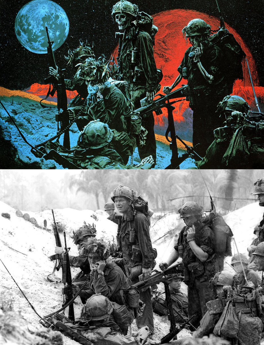 Dak To 1967 - An illustration made by Noriyoshi Ohrai based on a photograph by Henri Huet during the Vietnam War