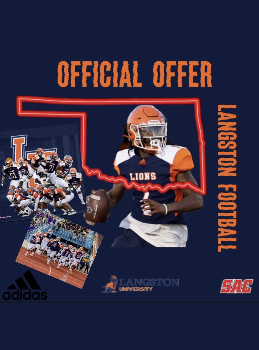 Blessed to receive an offer from Langston University!!! 🔵🟠 <a href="/Coach_Griffin32/">Kevin Griffin</a> <a href="/ECCFB_716/">ERIE CC Football</a>
