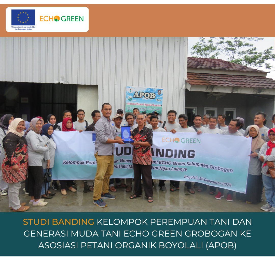 echogreen_'s tweet photo. Echo Green kabupaten Grobogan bersama kelompok perempuan tani dan generasi muda tani studi banding ke Asosiasi Petani Organik Boyolali (APOB) bertempat di Kecamatan Sawie, Kabupaten Boyolali, Kabupaten Jawa Tengah. https://t.co/f5QMBf05jQ