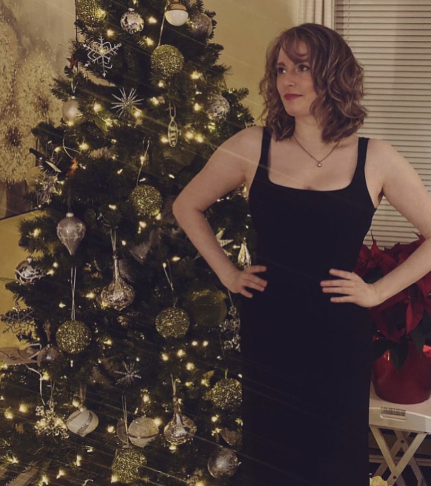 year 3 of me vs the Christmas tree.