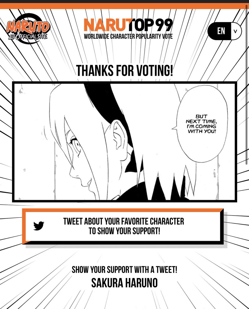 TaTaMiller12's tweet photo. VOTE SAKURA EVERYDAY!! 🔥

I voted for #Sakura_Haruno ❤️

#NARUTOP99

Link: ➡️ https://t.co/rEtdEOicjC https://t.co/IH3euzc2QU