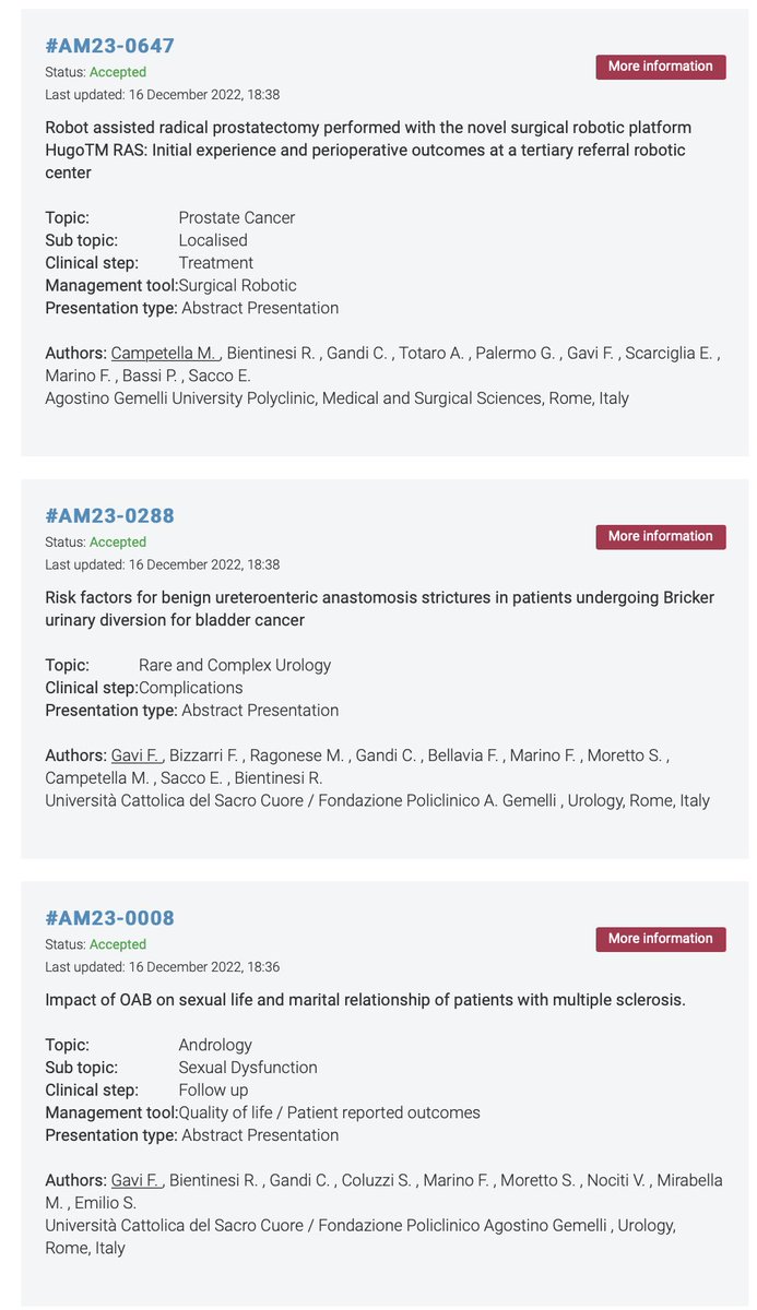 GaviFilippo's tweet photo. 3/3 abstracts accepted! I’m so thrilled and greatful to present our work in Milan in March! 🔥🔥🔥 ⁦@Uroweb⁩ https://t.co/lCrbbfnMmM