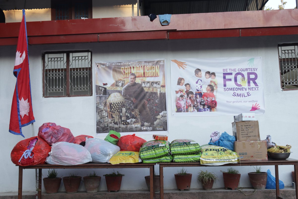 CcrKaphle's tweet photo. We live for him, lived for him, and will be living for him. We can do anything for his happiness this is just a start, we've established a foundation named " BEING HUMAN FOUNDATION NEPAL " on his birthday &amp; will be doing lots of work like this🙏
#SalmanKhan @BeingSalmanKhan 🔥 https://t.co/3QC9RDvdqH