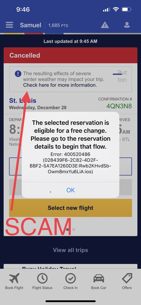 Yes, <a href="/FTC/">FTC</a> - my family and hundreds of thousands of families and consumers across the US are being scammed by <a href="/SouthwestAir/">Southwest Airlines</a> through their ongoing blame of weather failing customers in unprecedented ways - vs their abysmal, failing systems and deplorable customer support.