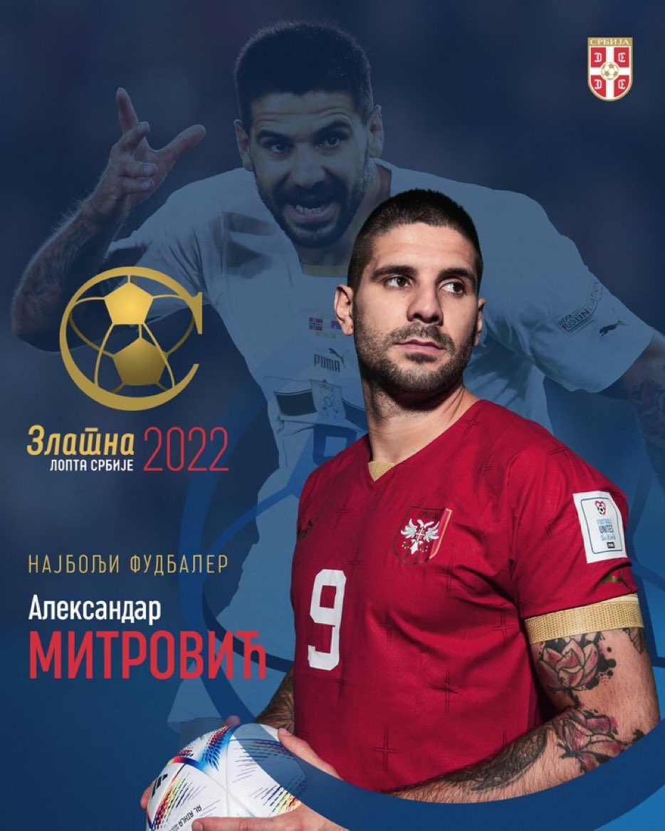 merkurxtip_rs's tweet photo. ⚽️🇷🇸 Mitrogol je dobitnik Zlatne lopte Srbije za 2022. godinu. #mitrogol https://t.co/z4fxMXaqWM