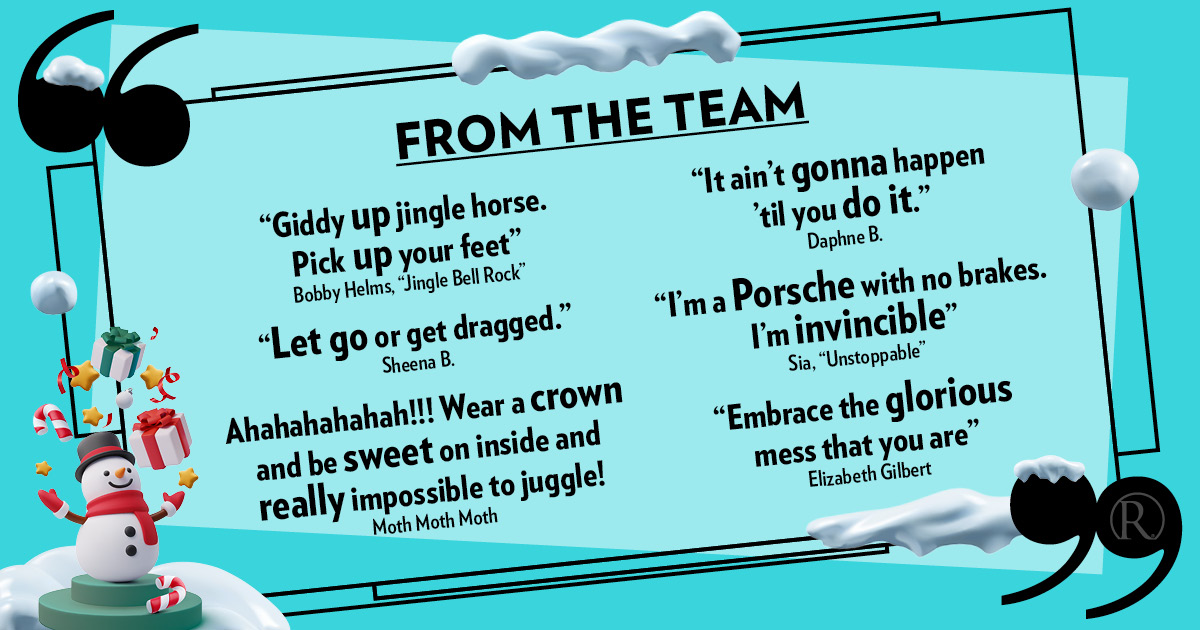 Looking for some words of wisdom as we close out the year? Here a few favorite quotes from the Ray Rico Freelance team! 

#RayRicoFreelance #Memphis #SupportLocalCreativity