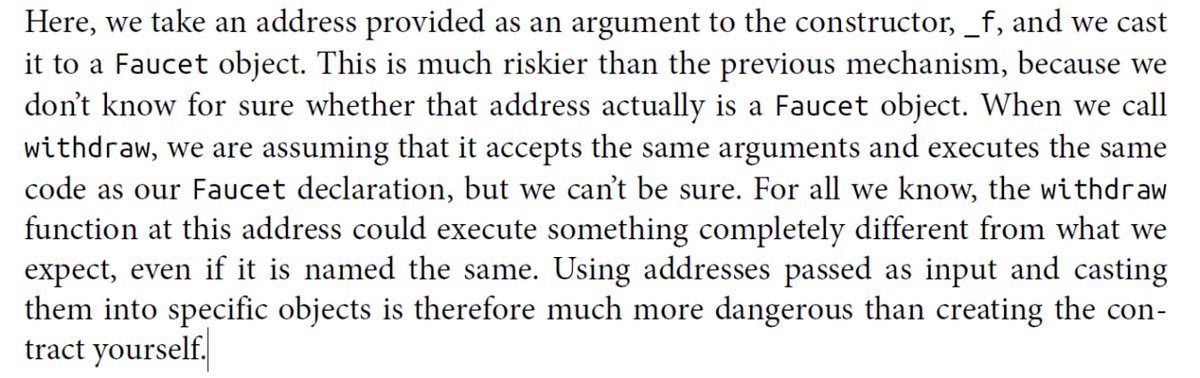 MGachloo's tweet image. Hi every one
Here&apos;s I share what a interesting thing that I read in mastering Ethereum book

#SOLIDITY 
#Blockchain

It&apos;s about one of ways for making instance in coding and it&apos;s about inheritance:

And if you want check this out, it&apos;s on page 154.
#MasteringEthereum