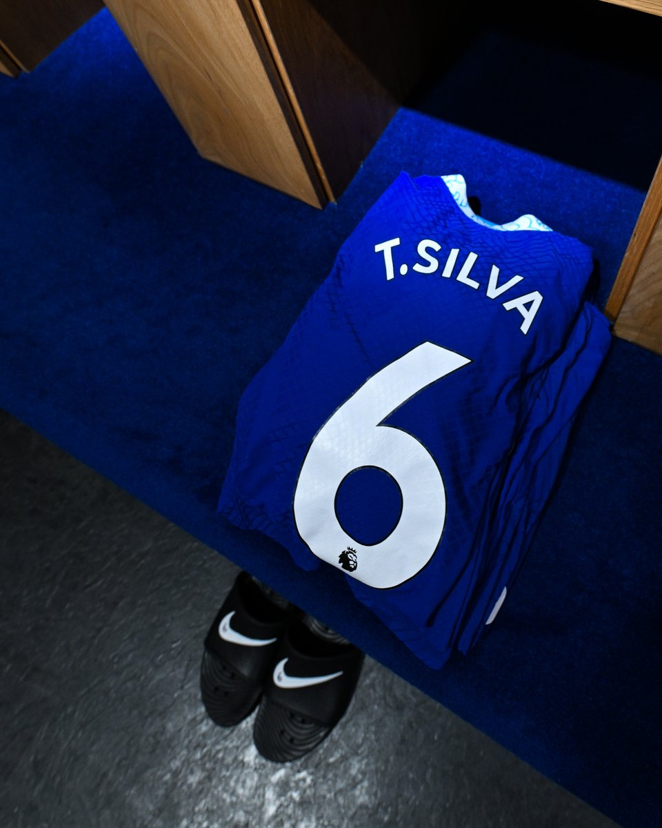ChelseaFC's tweet photo. Thiago Silva reaches 💯 Chelsea appearances tonight! 👏 https://t.co/znwdZ6ieLH