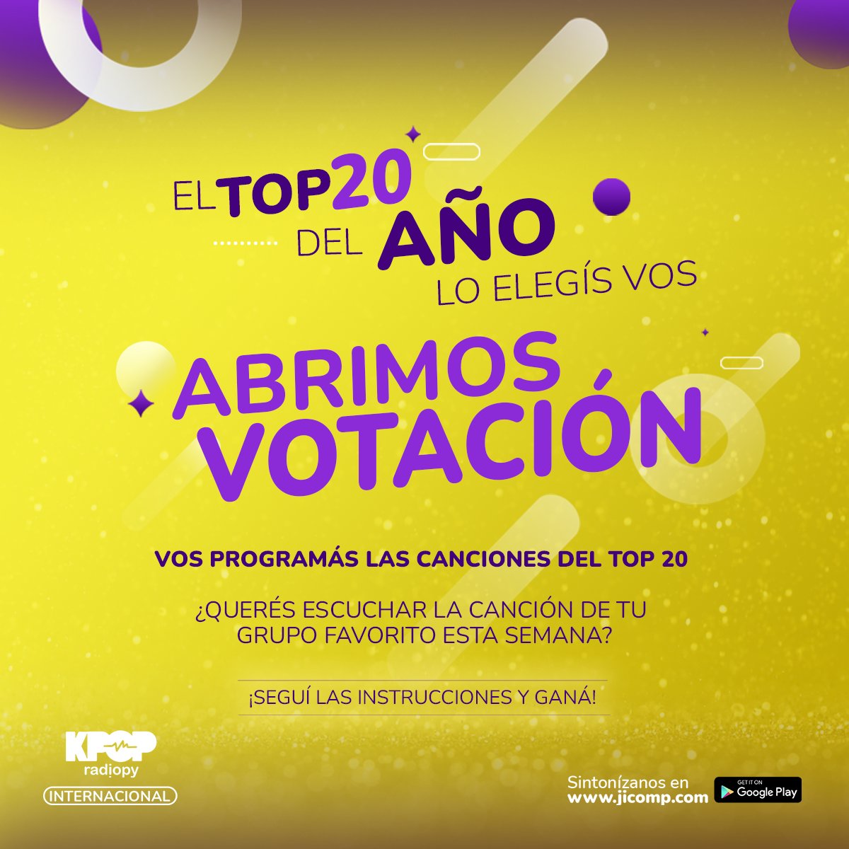 kpopradiopy's tweet photo. ✨ El último TOP 20 DEL AÑO ✨

🎶 Habilitamos la votación de las CANCIONES MÁS ICÓNICAS DEL 2022.

🚨 Solo serán válidos los votos que sigan la consigna.

¿Querés escuchar las canciones de tu Grupo/Artista favorito? 👀 https://t.co/cyw0G7NyXT
