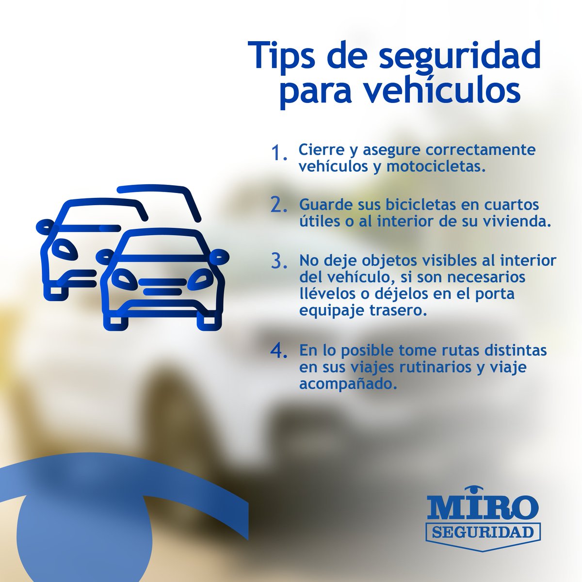 Durante estas vacaciones, pon en práctica estas 4 recomendaciones y viaja tranquilo y seguro en compañía de tus seres amados. 🚘👨‍👩‍👦‍👦

#MIROSeguridad #PasiónPorElServicio #MIRODistinto #SeguridadColombia #JuntosPodemos #MIROConElCorazón #Colombia #EmpresaColombia #Seguridad