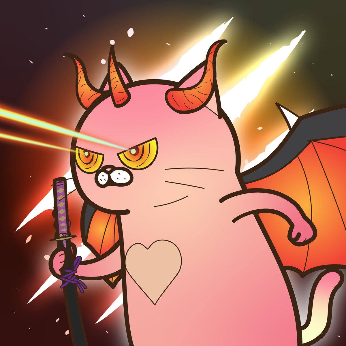 Yume_127's tweet photo. Buffed my cutie ๐ ๐ฑ on my birthday ๐ today, looks wild! ๐#IVYPETS @BBRCOfficial Also, thank you @0xNami666 @stellamiaomeow for your warm welcome and it made me hard not to swept the floor and join the community ๐@WHIKO_LAND @BlockCreateArt https://t.co/TGpycPFRC7